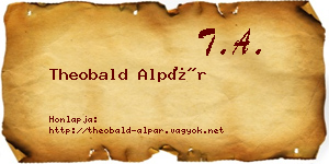 Theobald Alpár névjegykártya